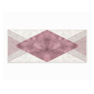 Bielo-fialový prateľný koberec 80x150 cm - Oyo Concept