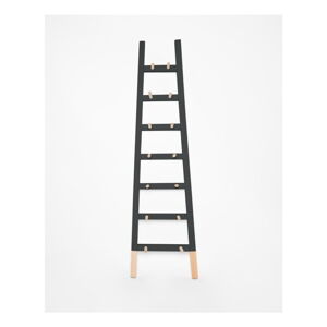 Čierny odkladacie dekoratívne rebrík z borovicového dreva Surdic Negro