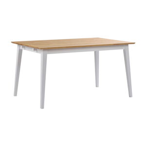Dubový jedálenský stôl s bielymi nohami Rowico Mimi, 140 x 90 cm