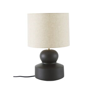 Čierno-béžová keramická stolová lampa Westwing Collection Georgina, výška 52 cm