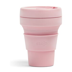 Ružový skladací cestovný hrnček Stojo Pocket Cup Carnation, 355 ml