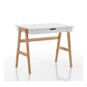 Pracovný stôl s bielou doskou 55x90 cm Karro – Tomasucci