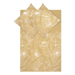 Žlté obliečky z bavlneného perkálu 200x200 cm Keno - Westwing Collection