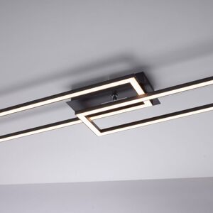 Stropné LED svetlo Iven, čierna, 101,6 x 19,8 cm