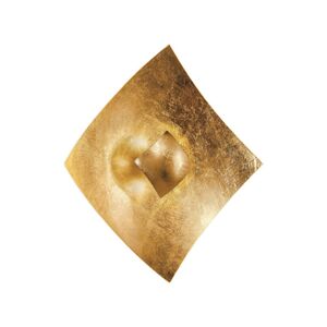 Nástenné svetlo Quadrangolo lístkové zlato 50x50cm