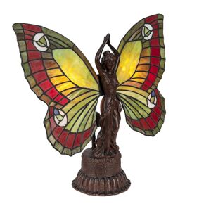 Stolová lampa 5LL-6085 Motýľ v štýle Tiffany