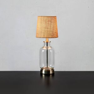 Stolová lampa Costero, priehľadná/prírodná, 43 cm