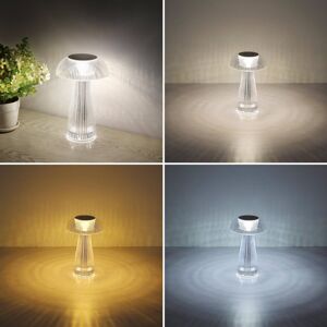 Nabíjacia stolná lampa LED Gixi, strieborná farba, výška 25 cm, CCT