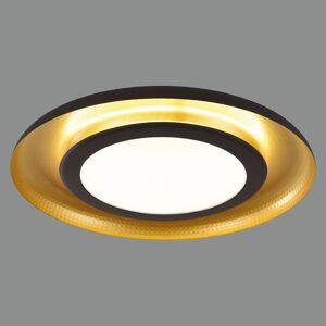 Stropné LED svietidlo Shiitake, čierne/zlaté