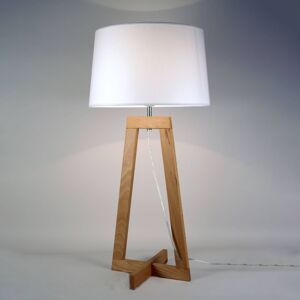 Stolná lampa Sacha LT z textilu a dreva