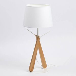 Stolná lampa Zazou LT biela/svetlé drevo