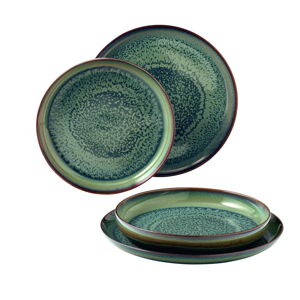 4-dielna súprava zelených porcelánových tanierov Villeroy & Boch Like Crafted