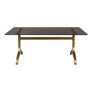 Jedálenský stôl so sklenenou doskou Dutchbone Sansa, 180 x 90 cm