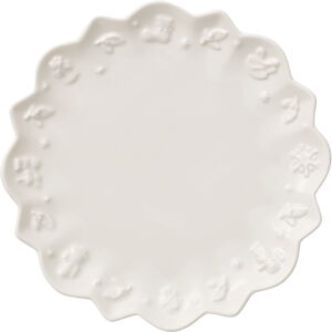 Biely porcelánový tanier s vianočným motívom Villeroy & Boch, ø 18,5 cm