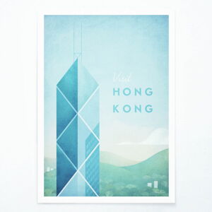 Plagát Travelposter Hong Kong, 30 x 40 cm