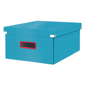 Modrý kartónový úložný box s vekom Click&Store - Leitz