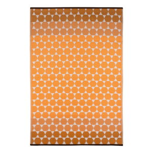 Oranžový vonkajší koberec Green Decore Hexagon, 90 x 150 cm