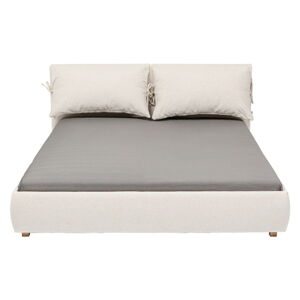 Béžová čalúnená dvojlôžková posteľ 160x200 cm Szenario – Kare Design