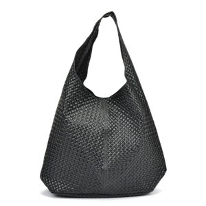 Čierna kožená kabelka Mangotti Bags Serena