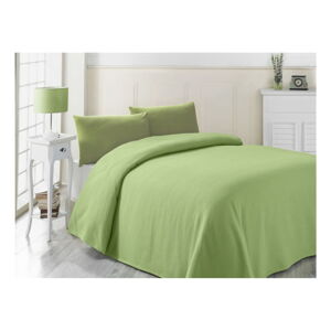 Zelená ľahká prikrývka cez posteľ Yesil, 200 × 230 cm