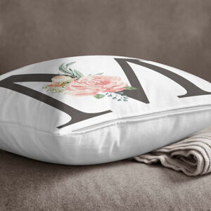 Obliečka na vankúš Minimalist Cushion Covers Floral Alphabet M, 45 x 45 cm