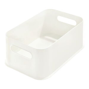 Biely úložný box iDesign Eco Handled, 21,3 x 30,2 cm