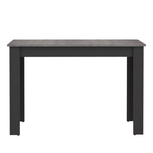 Čierny jedálenský stôl s doskou v dekore betónu 110x70 cm Nice - TemaHome