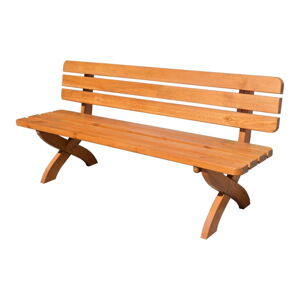 Hnedá drevená záhradná lavica Strong – Rojaplast