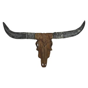 Dekorácia z teakového dreva HSM Collection Buffalo Head, výška 50 cm