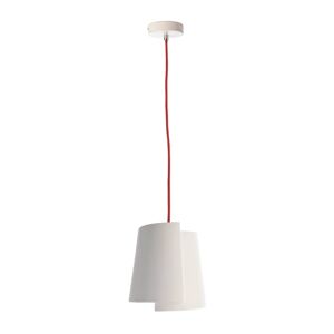 Závesná lampa Twister I, biela, Ø 18 cm