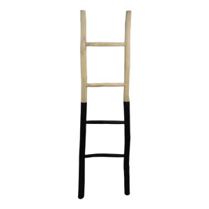 Čierny dekoratívny rebrík z teakového dreva - HSM collection
