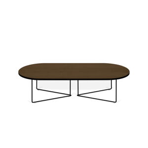 Konferenčný stolík s orechovou dyhou TemaHome Oval