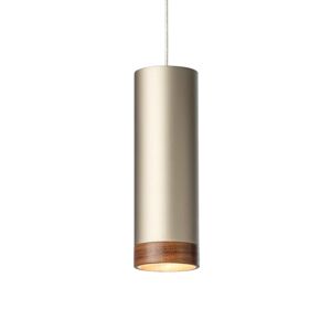Závesné LED svietidlo PHEB strieborný bronz/orech