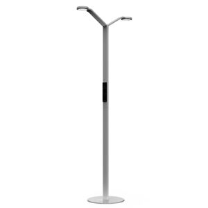 Luctra Floor Twin Radial stojaca LED lampa hliník
