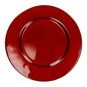 Červený sklenený tanier Brandani Sottopiatto, ⌀ 32 cm