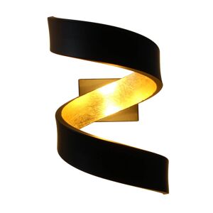 Nástenné LED svietidlo Helix, čierno-zlaté, 17 cm