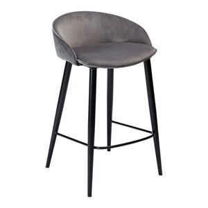 Sivá zamatová barová stolička 80 cm Dual – DAN-FORM Denmark