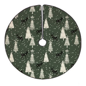 Bavlnený koberec pod vianočný stromček Butter Kings Deer in the Forest, ø 130 cm