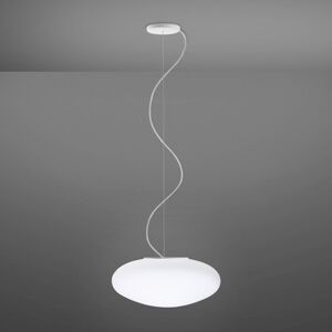 Fabbian Lumi White sklenená závesná lampa Ø 42 cm