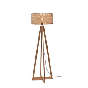 Stojacia lampa s bambusovým tienidlom v prírodnej farbe (výška 145 cm) Java – Good&Mojo