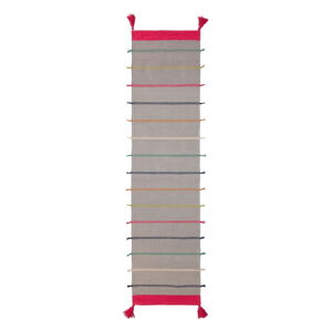 Sivý bavlnený koberec Flair Rugs Nahla, 60 x 200 cm