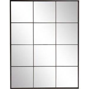 Nástenné zrkadlo s čiernym kovovým rámom Westwing Collection Clarita, 70 x 90 cm