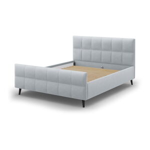 Svetlosivá čalúnená dvojlôžková posteľ s roštom 140x200 cm Gigi - Micadoni Home
