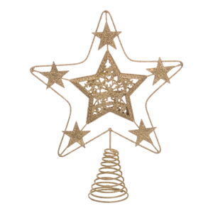 Hviezda na vianočný strom v zlatej farbe Unimasa Terminal, ø 18 cm