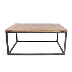Čierny konferenčný stolík s doskou z mangového dreva LABEL51 Box XL