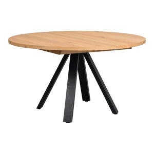 Okrúhly rozkladací jedálenský stôl v dekore duba v prírodnej farbe ø 135 cm Maddock – Rowico