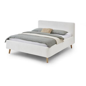 Biela čalúnená dvojlôžková posteľ 160x200 cm Mattis - Meise Möbel