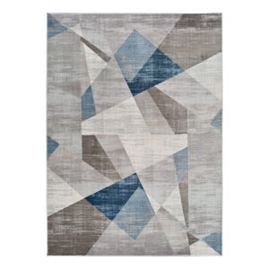 Sivo-modrý koberec Universal Babek Geo, 133 x 195 cm
