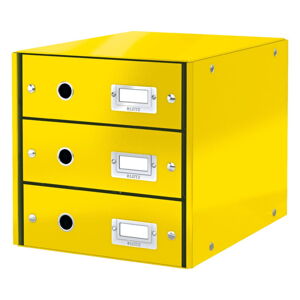 Žltá škatuľa s 3 zásuvkami Leitz Office, 36 x 29 x 28 cm