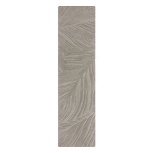 Svetlo šedý vlnený koberec behúň 60x230 cm Lino Leaf - Flair Rugs